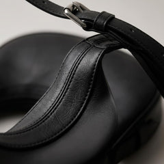 Rosvovo Crescent Shoulder Bag - Trendy Y2K Aesthetic Small Black Purse for Women, Minimalist Hobo Handbag & Evening Clutch