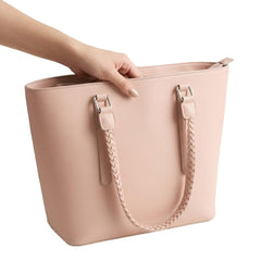 Rosvovo Small Top Handle Bag - Elegant Brown Structured Satchel Purse for Women, Designer-Inspired Small Tote Handbag