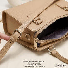 Rosvovo Genuine Leather Purse for Women with Top Handle, Leather Satchel purse Crossbody Bags Handbag with Adjustable Strap