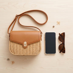 Rosvovo Straw Crossbody Bags for Women | Trendy Raffia Handbag, Adjustable Strap, Summer Vacation & Everyday Wear