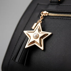 Rosvovo 336 Crossbody Bag for Women, Vegan Leather Shoulder Bag with Star Keychain & Adjustable Strap