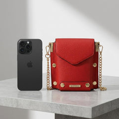 Rosvovo Red Crossbody Purse - Small Mini Red Purse for Women | Stadium Approved Micro Bag, Phone, Essentials