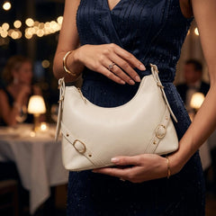 Rosvovo Small Shoulder Bag - Trendy Cream Mini Purse for Women & Teens | Cute Beige Handbag, Casual Outings, Formal Events