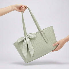 Rosvovo Tote Bag for Women | Large Capacity Tote, Stylish Mint Green Handbag, Work, School