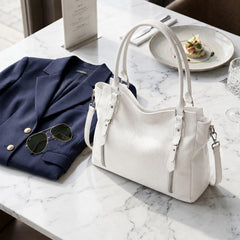 Rosvovo Genuine Leather Purses for Women | High Quality Pebbled Leather Handbag, Tote Bag, Daily Use