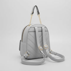 Rosvovo Fashion Mini Backpack - Cute Small Backpack Purse for Women & Teen Girls, Stylish Gray Mini Bookbag for Daily Use and Travel