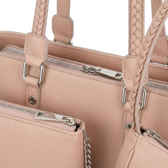 Rosvovo Small Top Handle Bag - Elegant Brown Structured Satchel Purse for Women, Designer-Inspired Small Tote Handbag