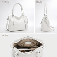 Rosvovo Genuine Leather Purses for Women | High Quality Pebbled Leather Handbag, Tote Bag, Daily Use
