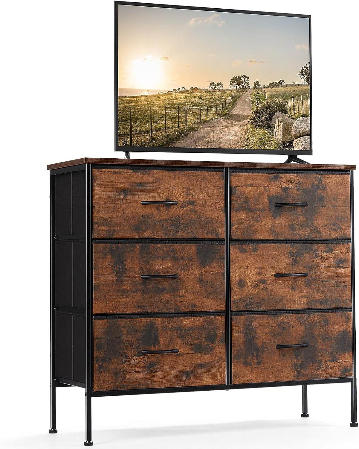 My Depot Bedroom Dresser with 6 Fabric Drawers
Brown
SPMD-CAB-6BC-RUST
