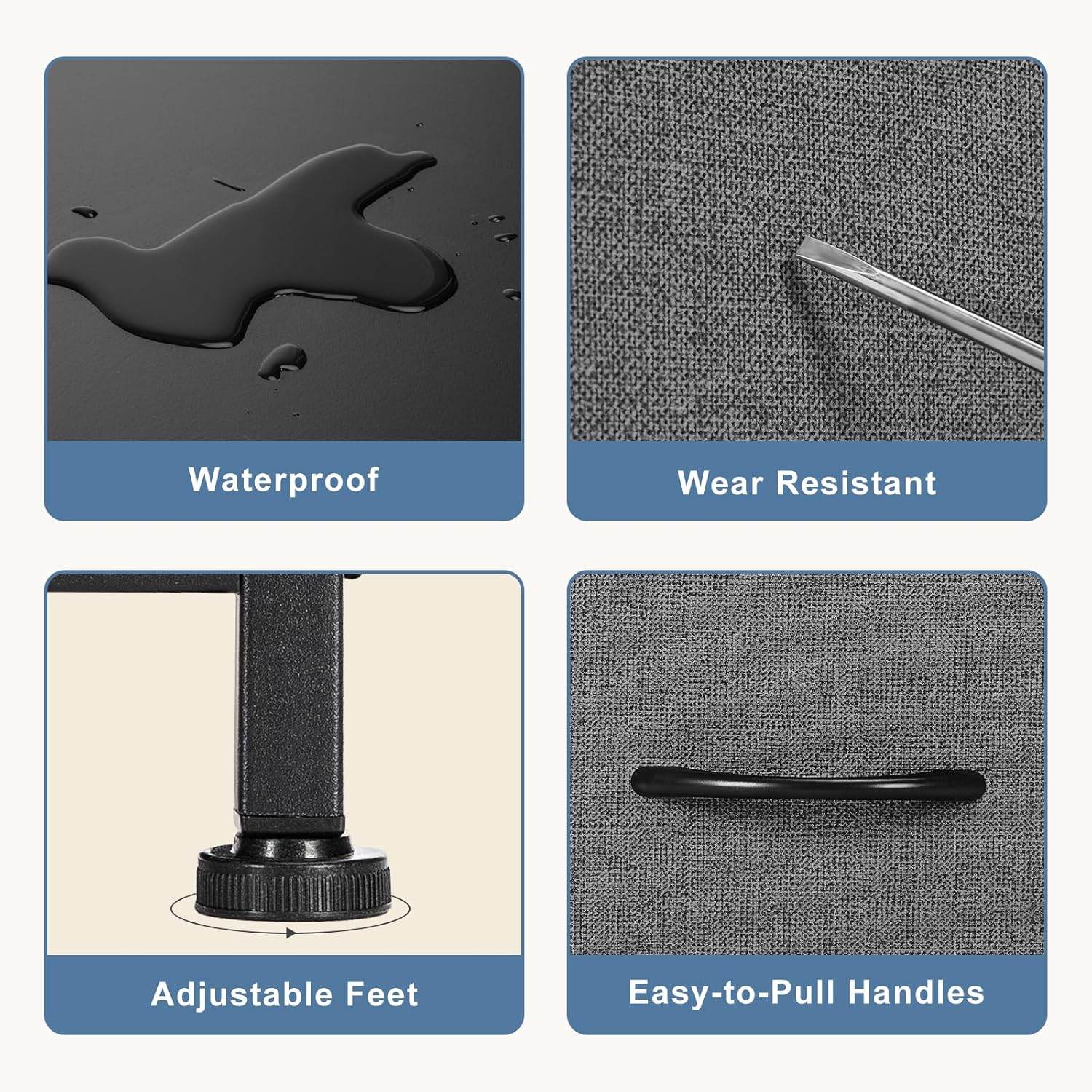 My Depot Bedroom Dresser with 6 Fabric Drawers
Waterproof
Wear Resistant
Adjustable Feet
Easy-to-Pull Handles