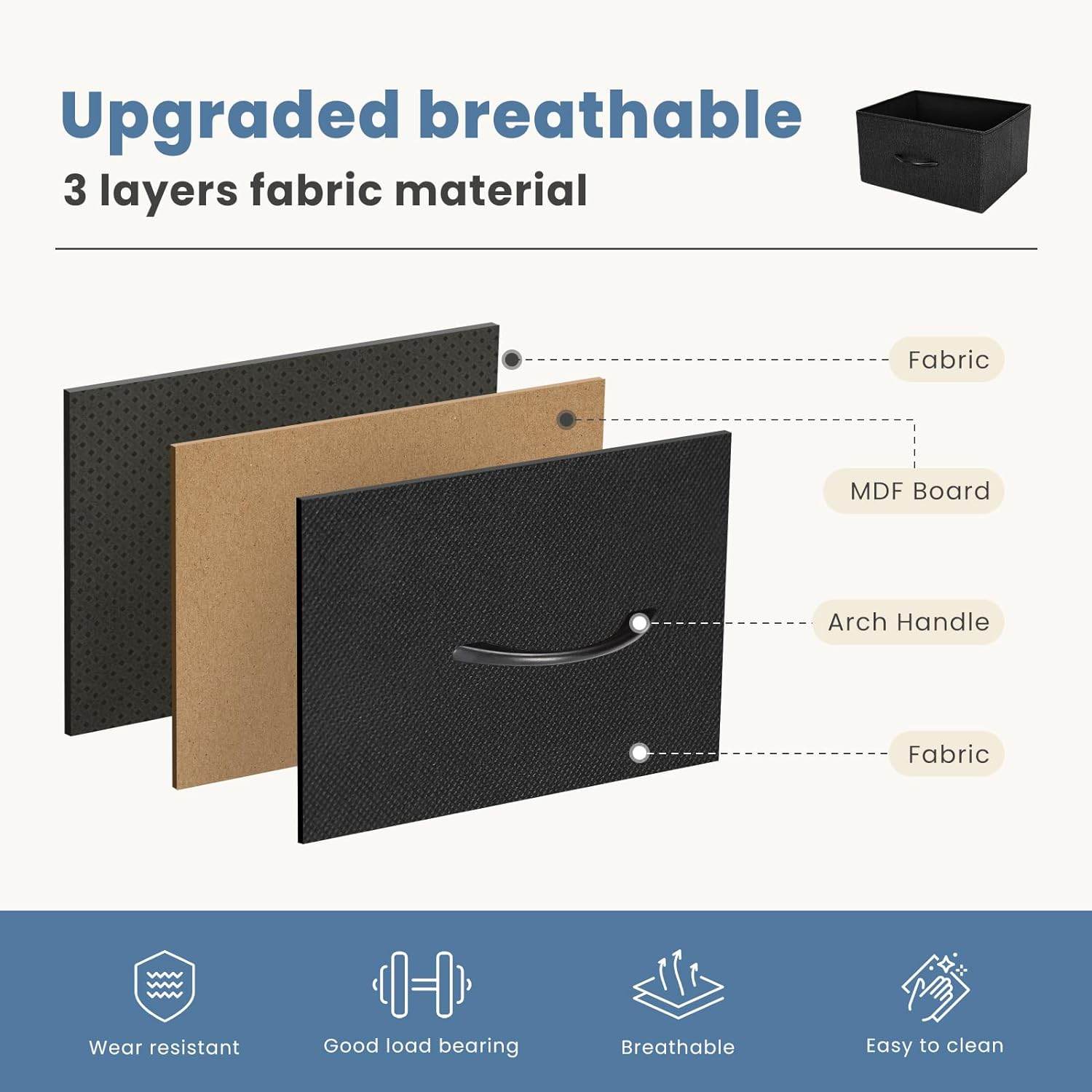 My Depot Dresser with 5 Fabric Drawers
Upgraded Breathable