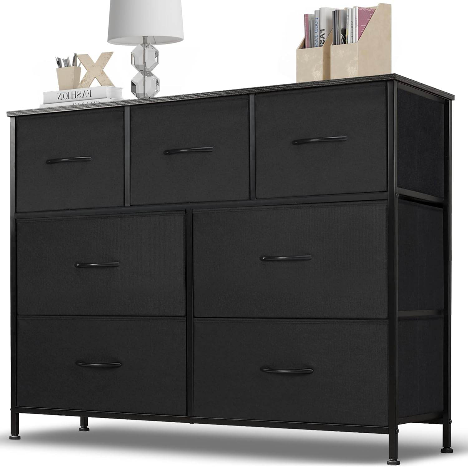 My Depot Bedroom Dresser with 7 Fabric Drawers
Black
SPMD-CAB-7BC-BK