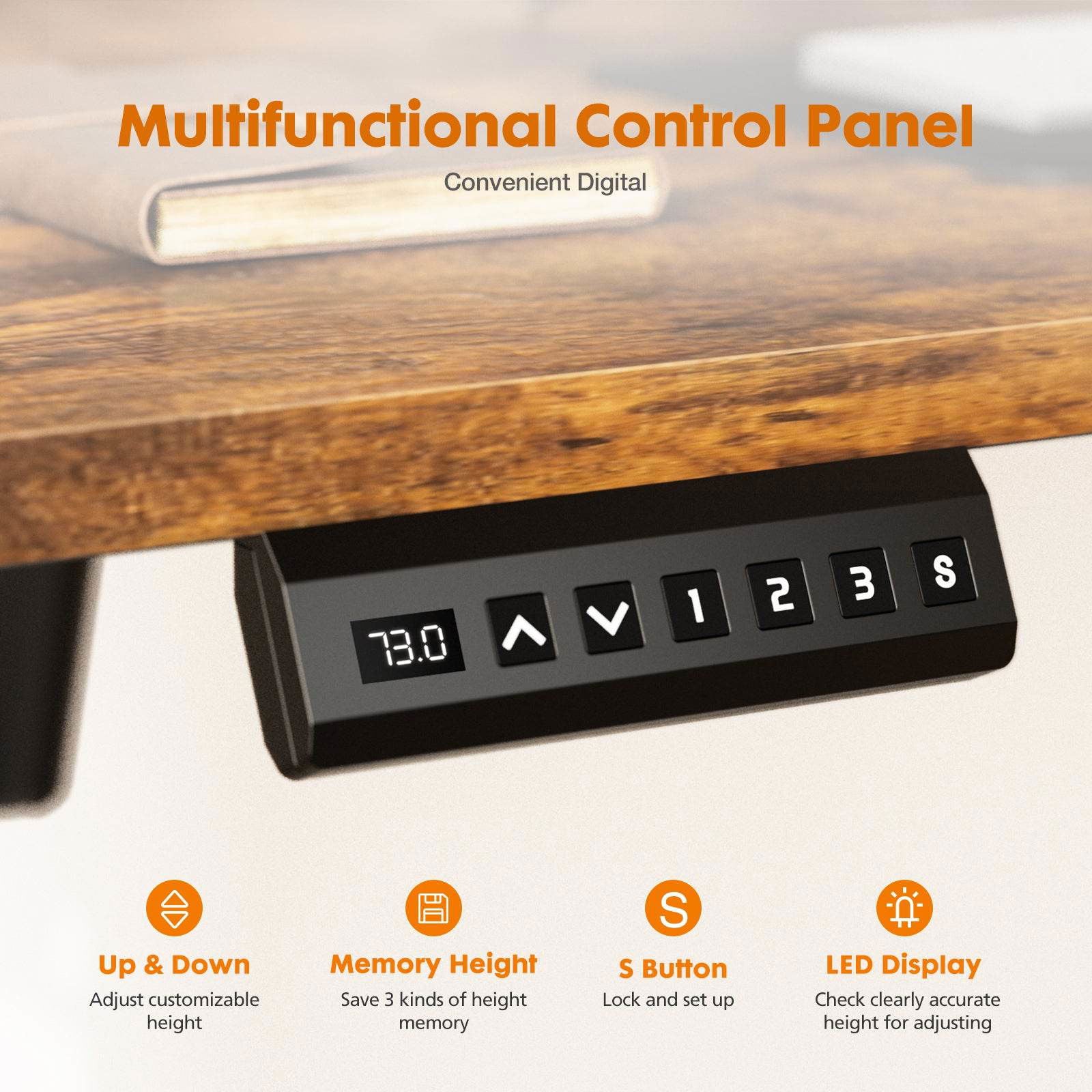 MyDepot Electric Standing Desk
Mulfifunctional control PaneI