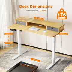 MyDepot Electric Standing Desk
Desk Dimensigns
Weight Capacity: 176 LBS