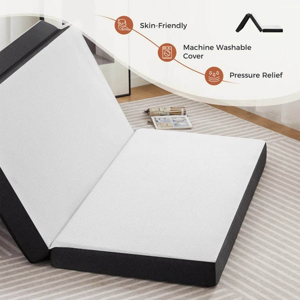 My Depot Folding Mattress Tri-fold Memory Foam for Camping with Washable Cover - My Depot