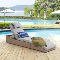 My Depot Outdoor Lounge Chair PE Wicker Rattan Backrest Pool Lounge Chair
Light Gray
SPMD-0LO2NT
