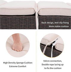 My Depot Outdoor Lounge Chair PE Wicker Rattan Backrest Pool Lounge Chair
Back design, Anti-slip fixingMore stable cushion
High Density Sponge Cushion
Extreme Comfort
Velcro connection,Double rope lacingupto fix the cushion