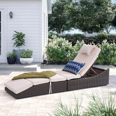 My Depot Outdoor Lounge Chair PE Wicker Rattan Backrest Pool Lounge Chair
Beige
SPMD-0L02BE