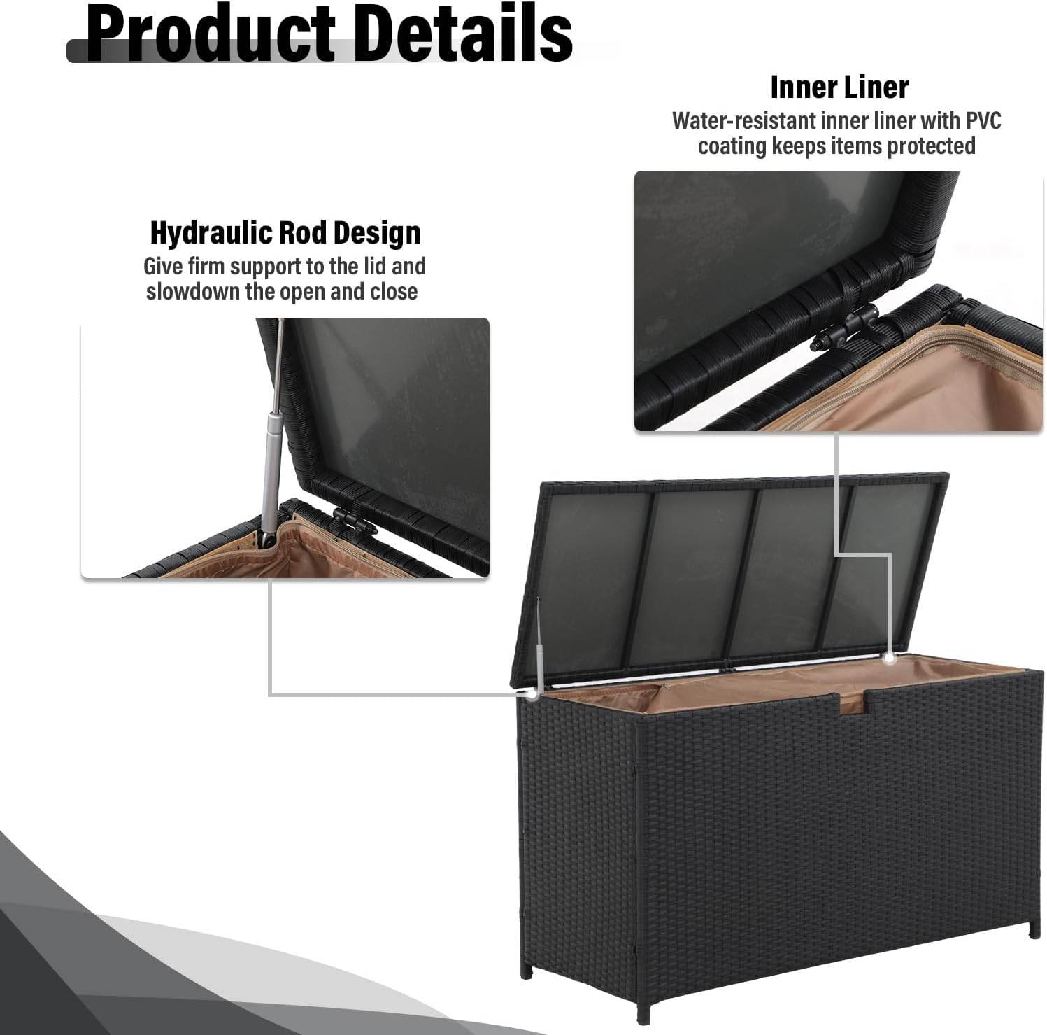 My Depot Storage Deck Box
Product Details
Inner Liner
Hydraulic Rod Design