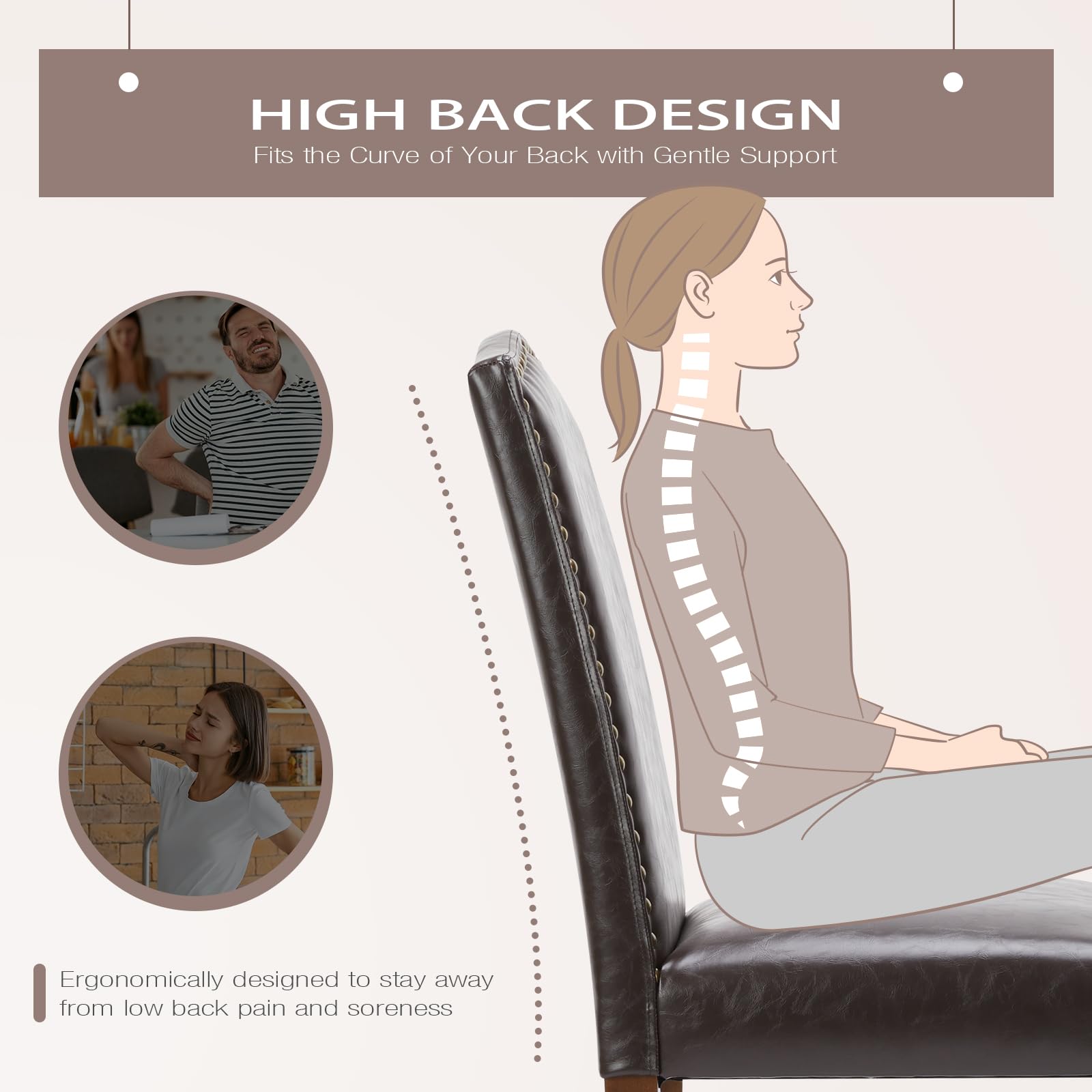 MyDepot 2 Piece Living Room Chairs HIGH BACK DESIGN