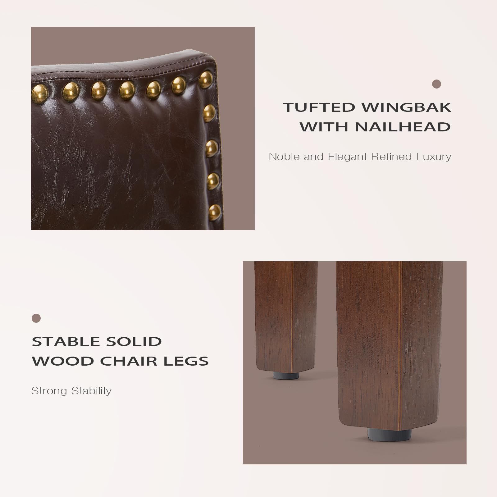 MyDepot 2 Piece Living Room Chairs
TUFTED WINGBAK
WITH NAILHEAD
STABLE SOLID
WOOD CHAIR LEGS