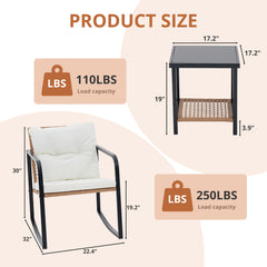 MyDepot 3 Pieces Rocking Bistro Set
PRODUCT SIZE