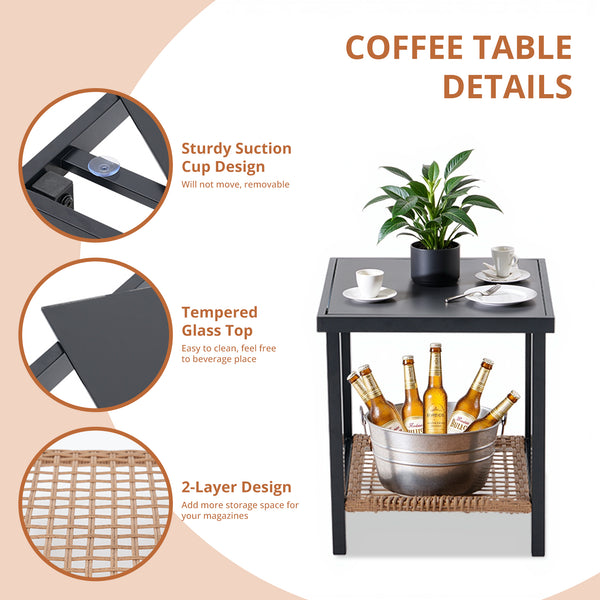 MyDepot 3 Pieces Rocking Bistro Set
COFFEE TABLE
DETAILS