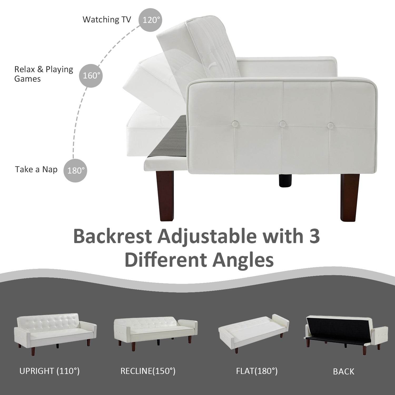 MyDepot Sofa Bed
Backrest Adjustable with 3Different Angles