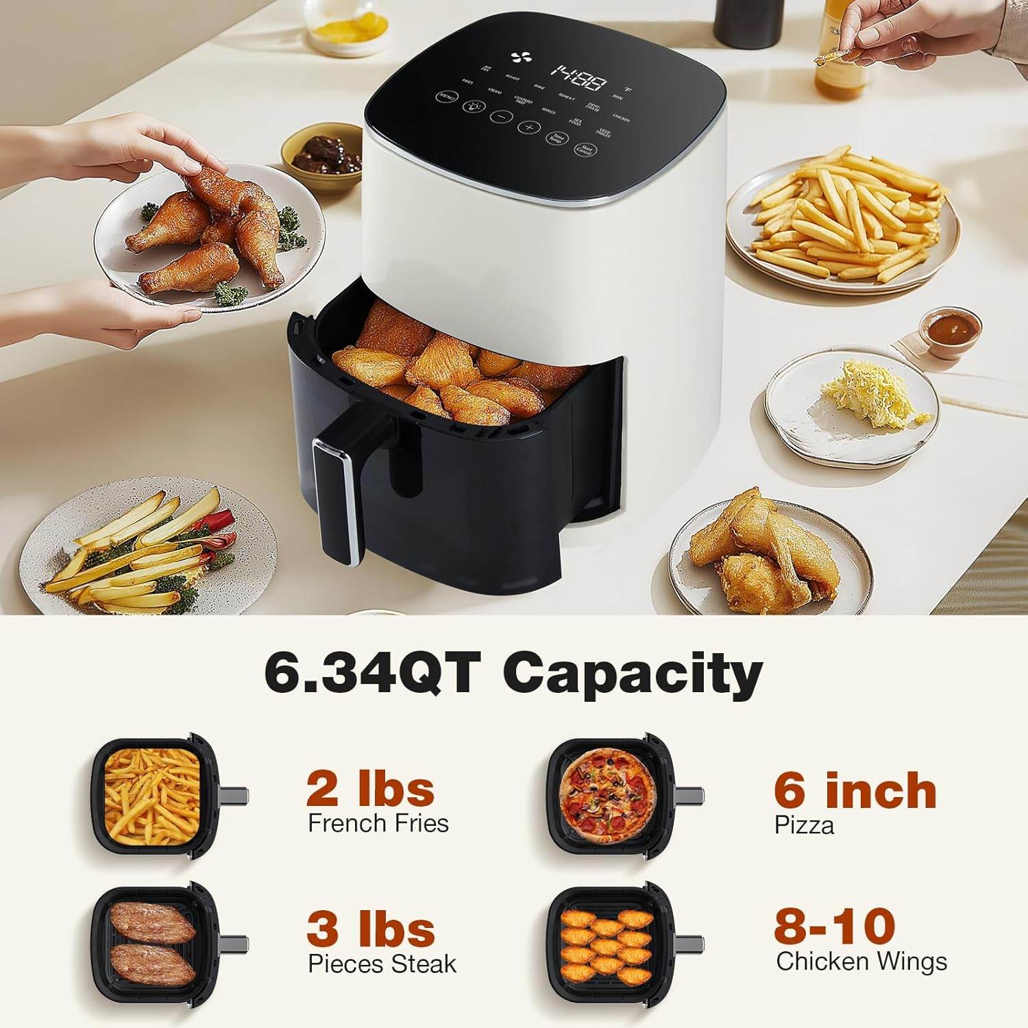 MyDepot Air Fryer 6-Quart
6.34QT Capacity