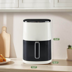 MyDepot Air Fryer 6-Quart with Square Window 12-in-1 for Air Frying, Baking, Reheating, Dehydrating, Roasting, Steaming, 400°F - My Depot