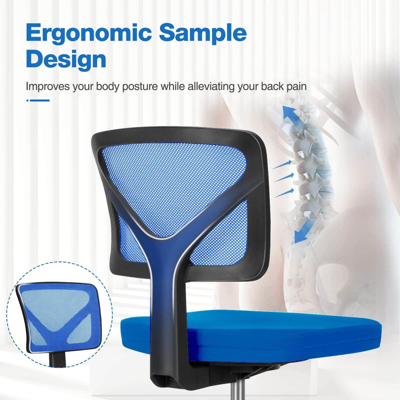 MyDepot Armless Mesh Office Chair
Ergonomic SampleDesign