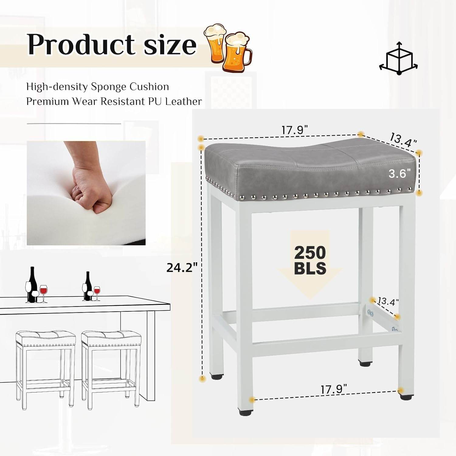 MyDepot Bar Stools Set
Product size