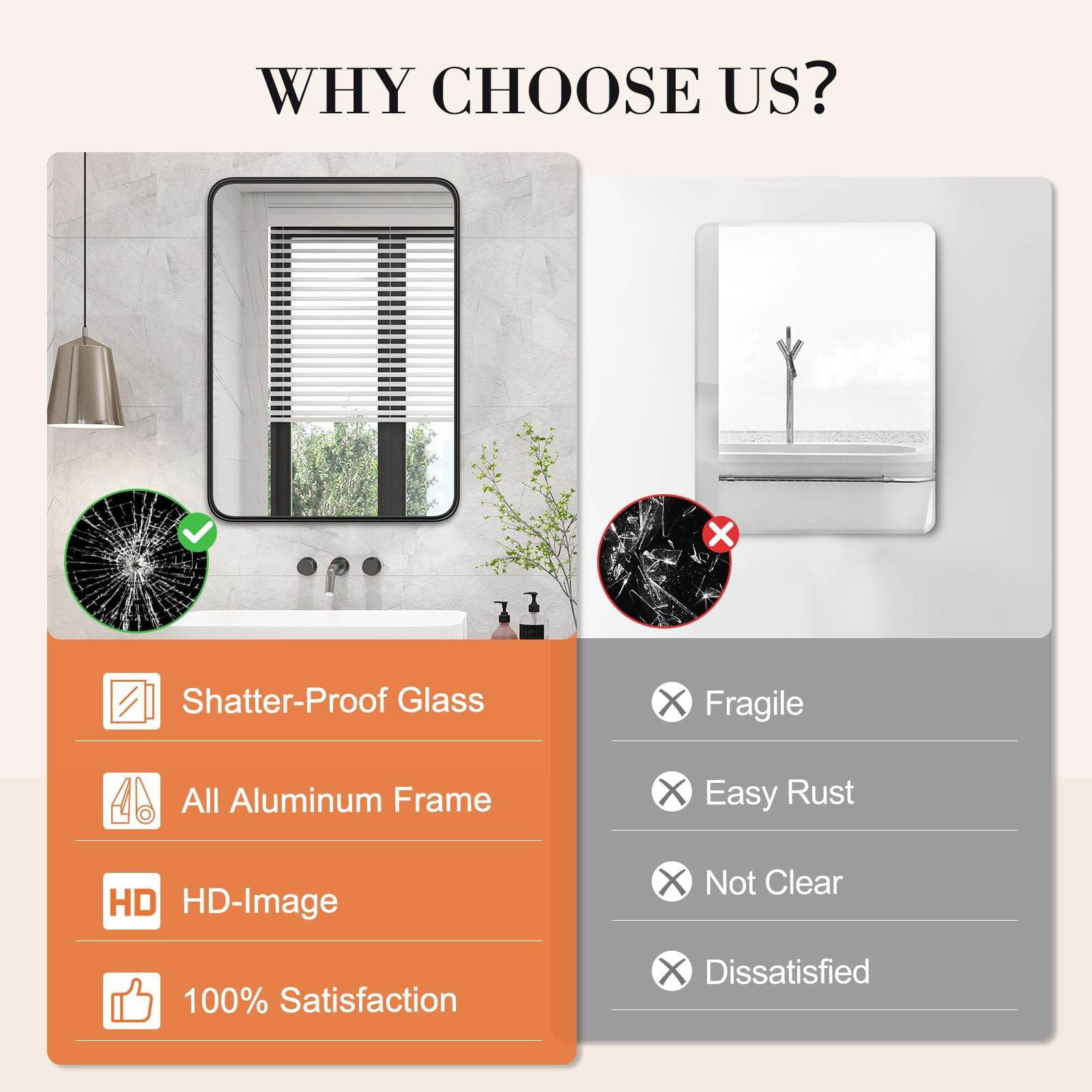 MyDepot Black Bathroom Vanity Mirror
WHY CHOOSE US?