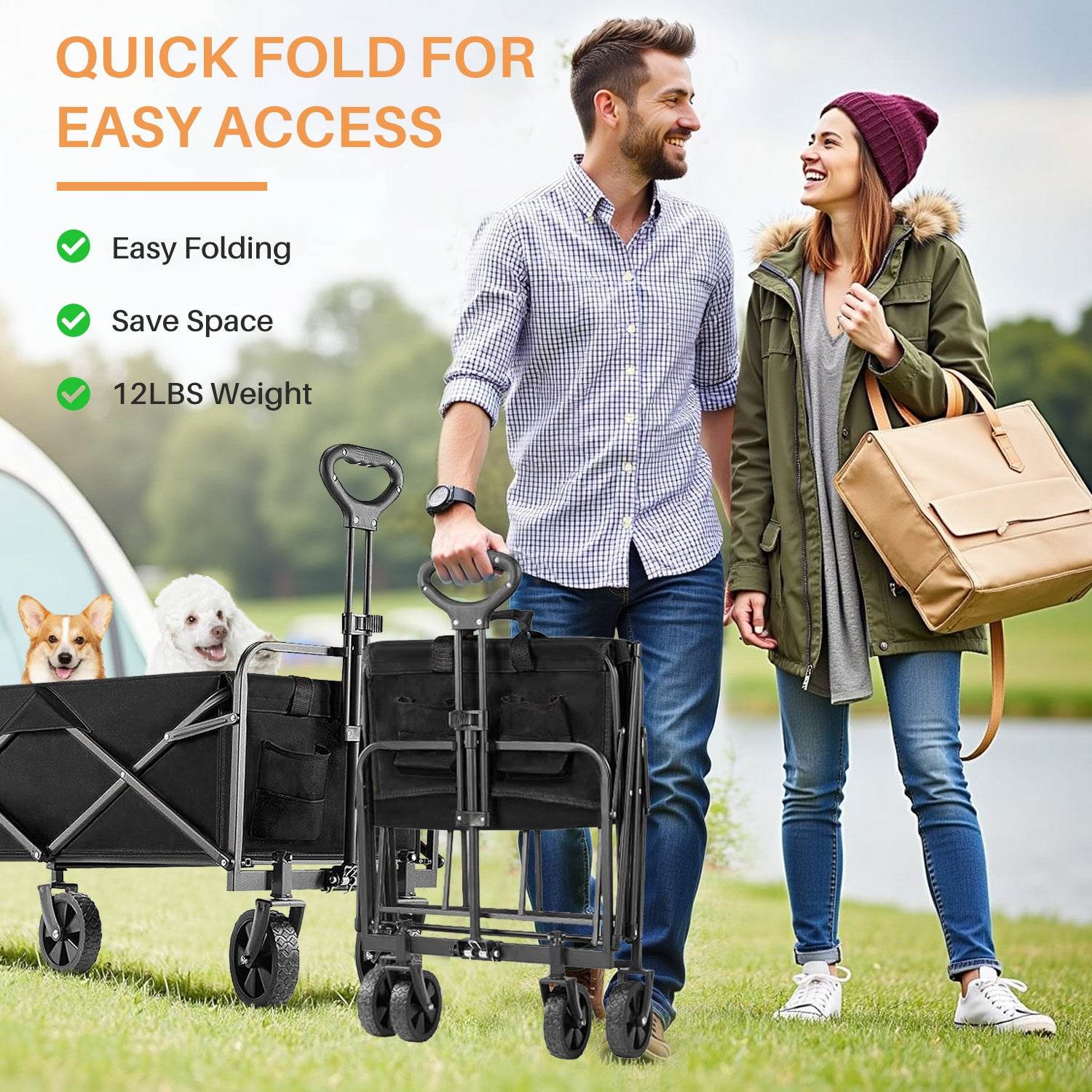 MyDepot Collapsible Foldable Wagon Cart
QUICK FOLD FOR
EASY ACCESS