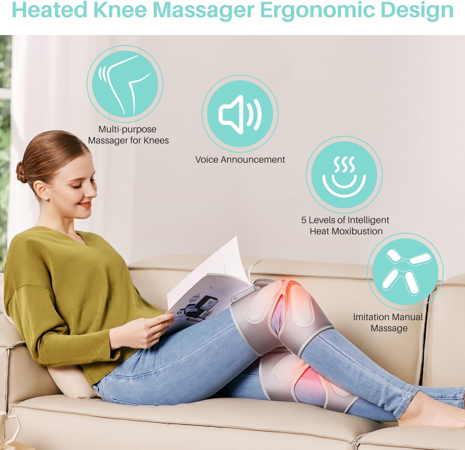MyDepot Cordless Knee Massager
Heated Knee Massager Ergonomic Design
