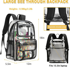 MyDepot Cute Clear Backpack,
LARGE SEE THROUGH BACKPACK