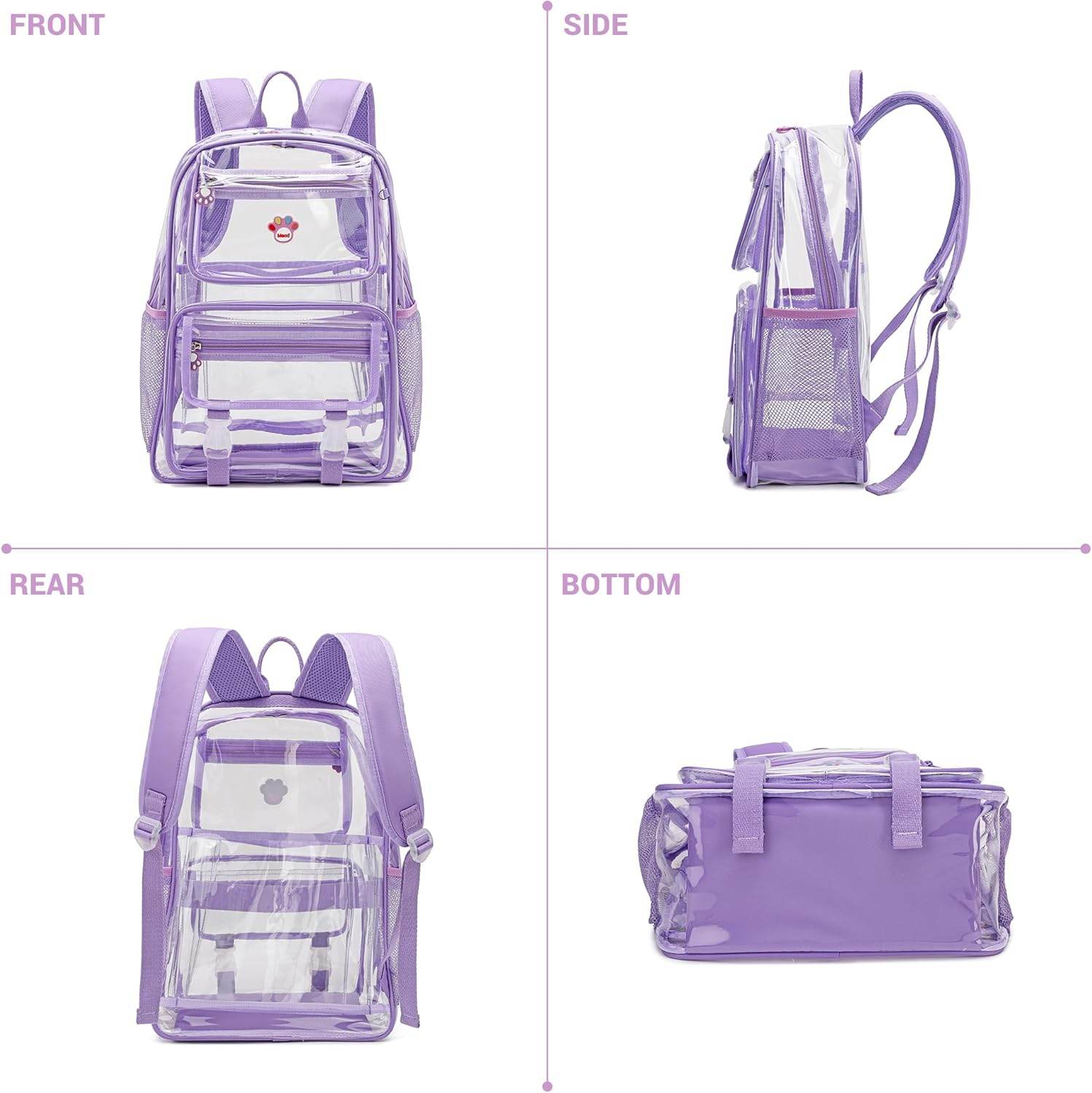 MyDepot Cute Clear Backpack,
Purple
SPMD-X003UAA9TF