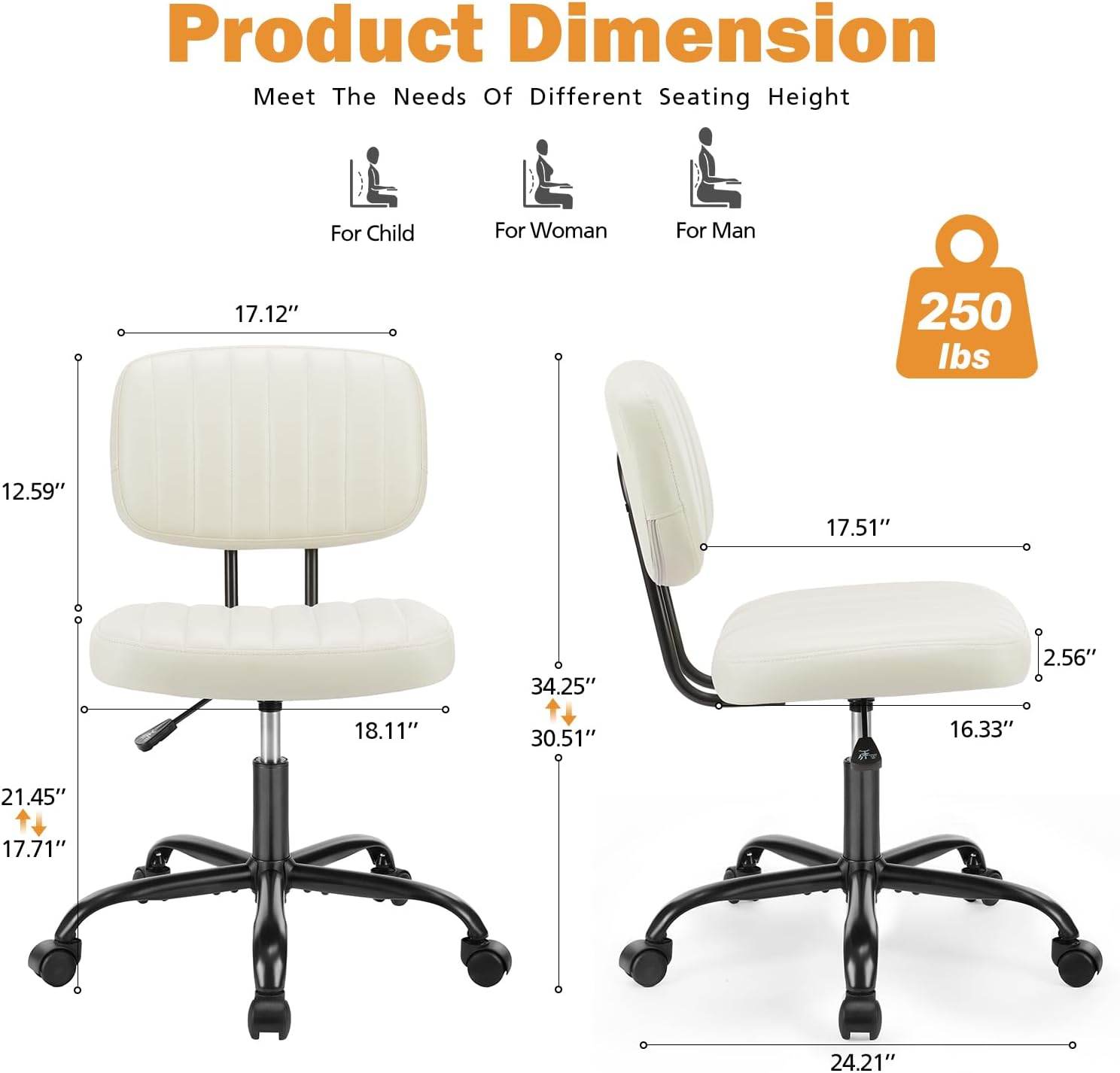 MyDepot Desk Chair 
Product Dimension