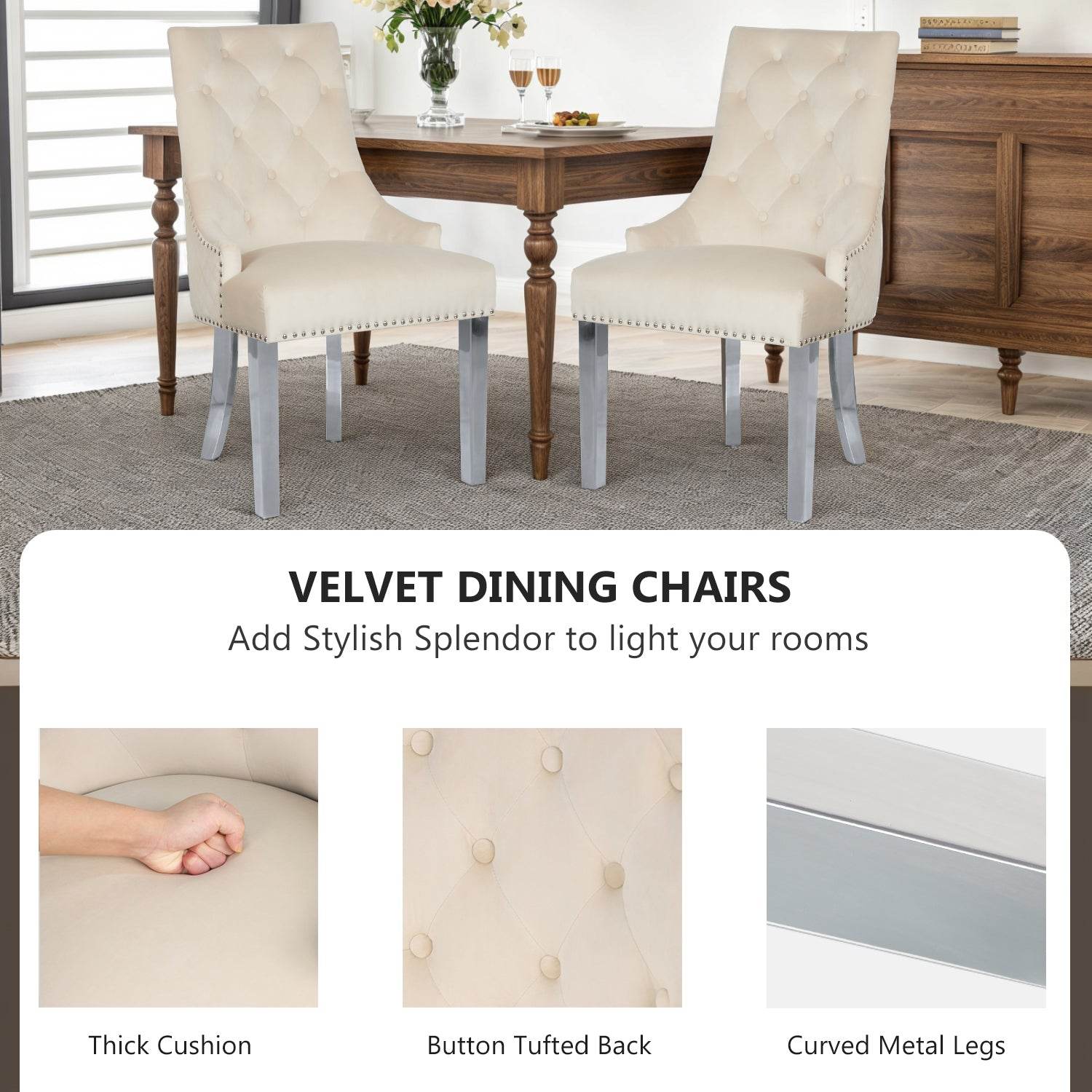 MyDepot Dining Chairs
VELVET DINING CHAIRS