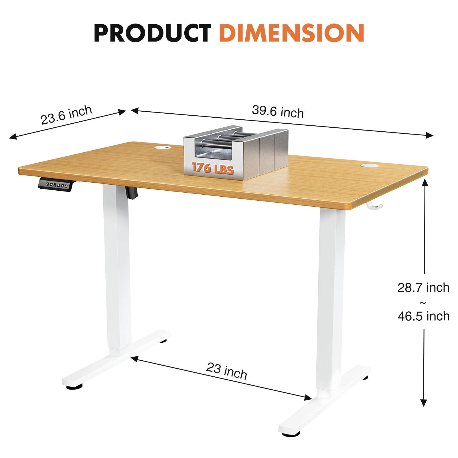 MyDepot Electric Standing Desk
PRODUCT DIMENSION