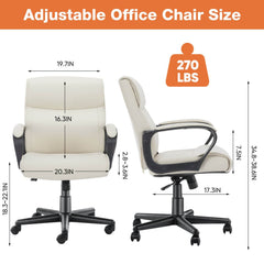 MyDepot Executive Swivel Task Chair -
Adjustable Office Chair Size
