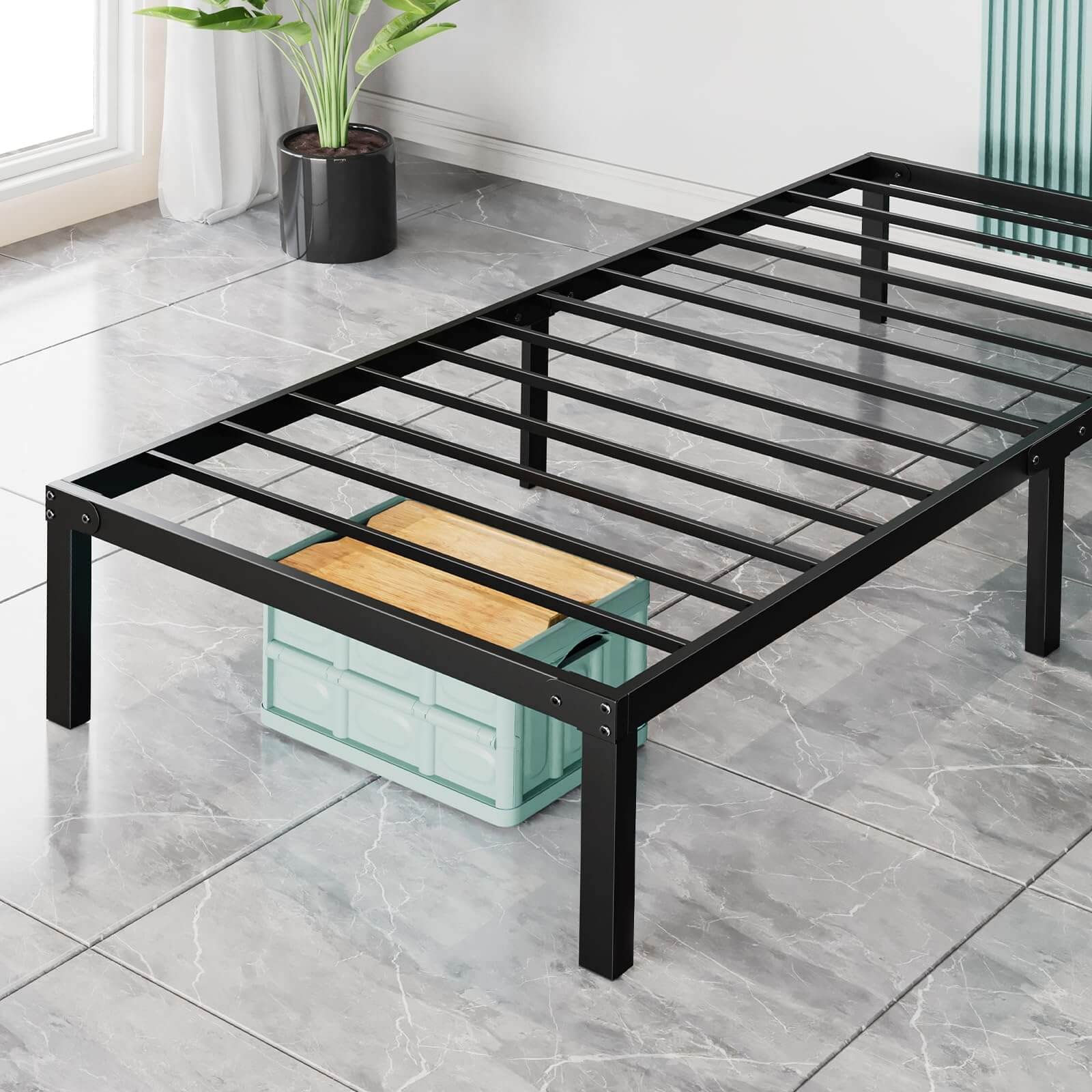 MyDepot Metal Bed Frame Platform with Steel Support - My Depot