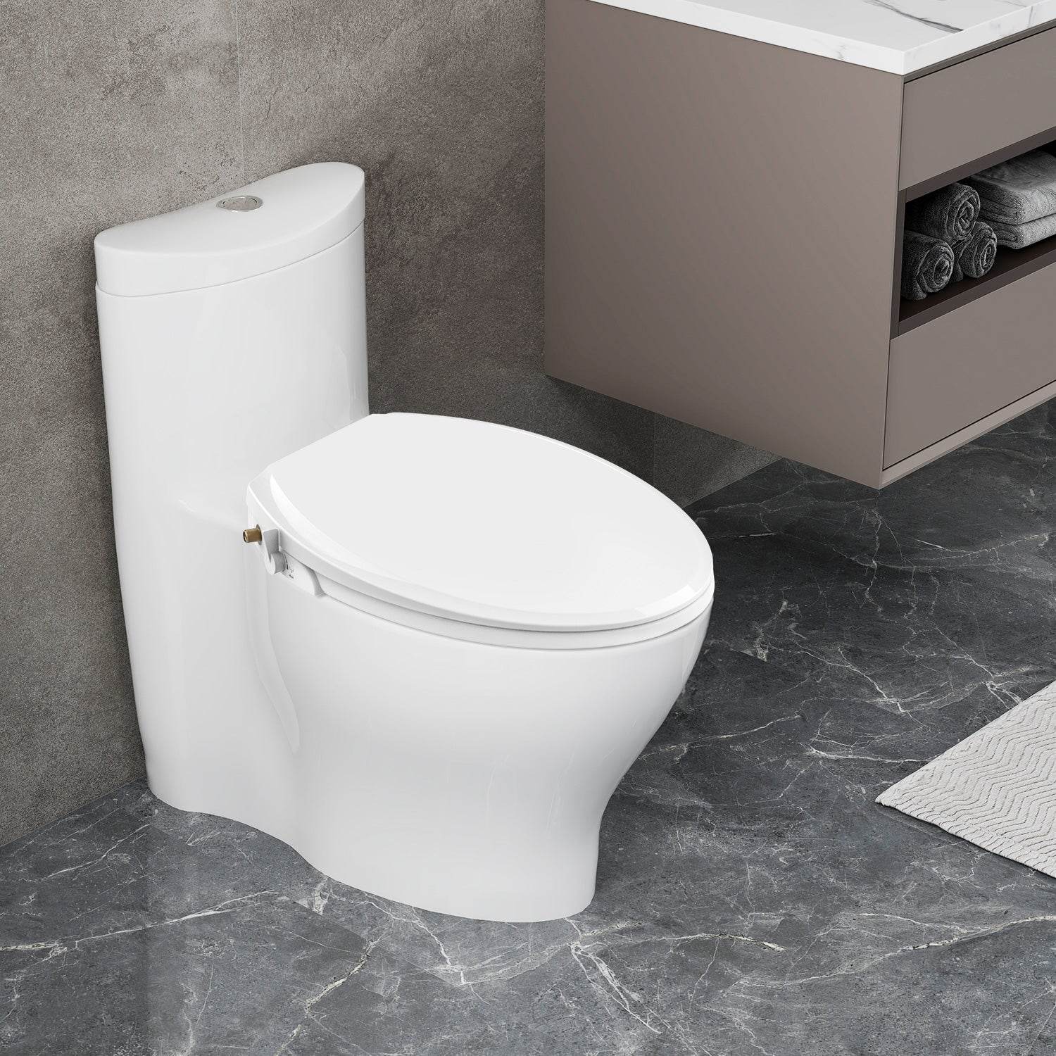MyDepot Non-Electric Bidet Toilet Seat with Self-Cleaning Nozzle - My Depot
