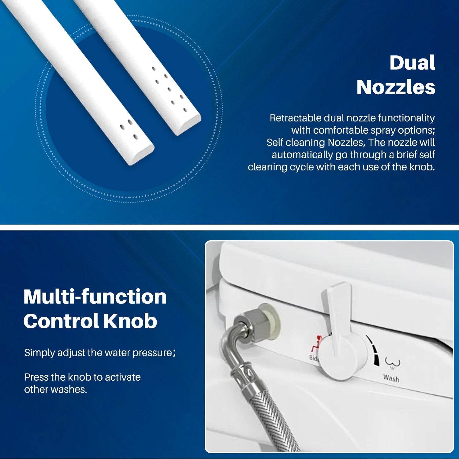 MyDepot Non-Electric Bidet Toilet Seat 
Product Dimensions