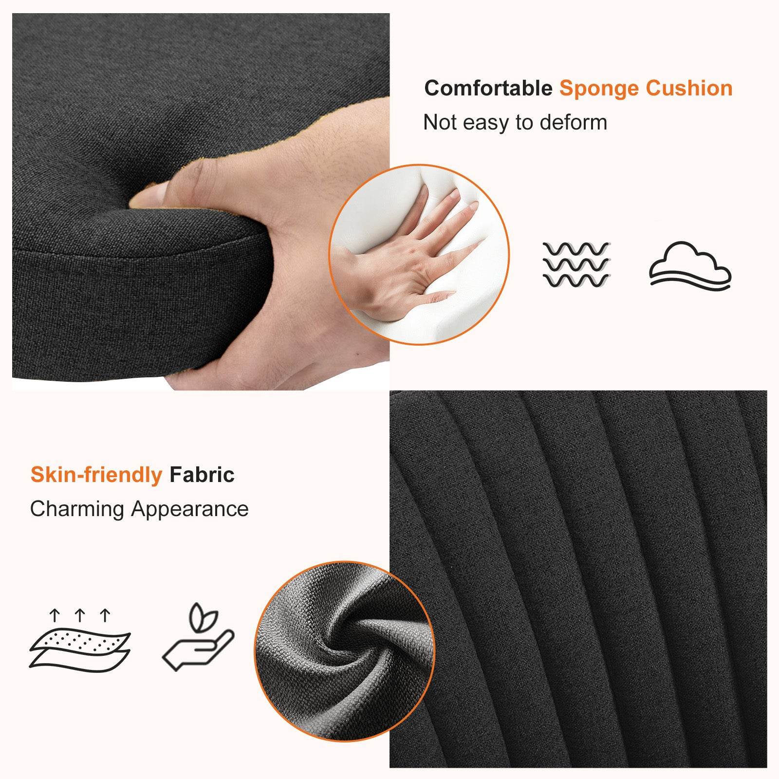 MyDepot Office Armless Desk Chair -
Comfortable Sponge CushionNot easy to defarm
Skin-friendly FabricCharming Appearance