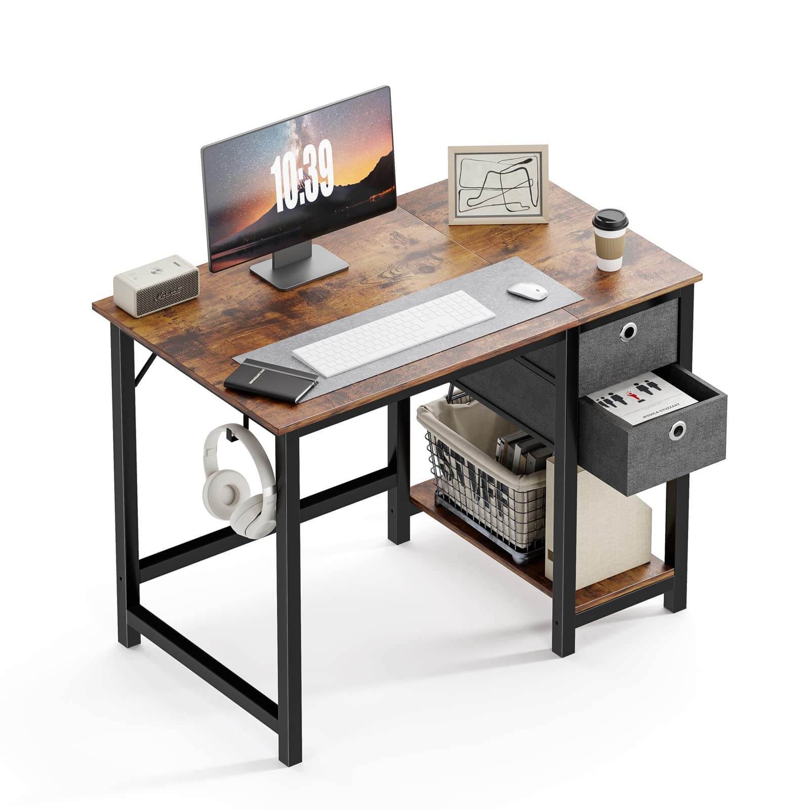 MyDepot Office Computer Desk 
Rustic Brown