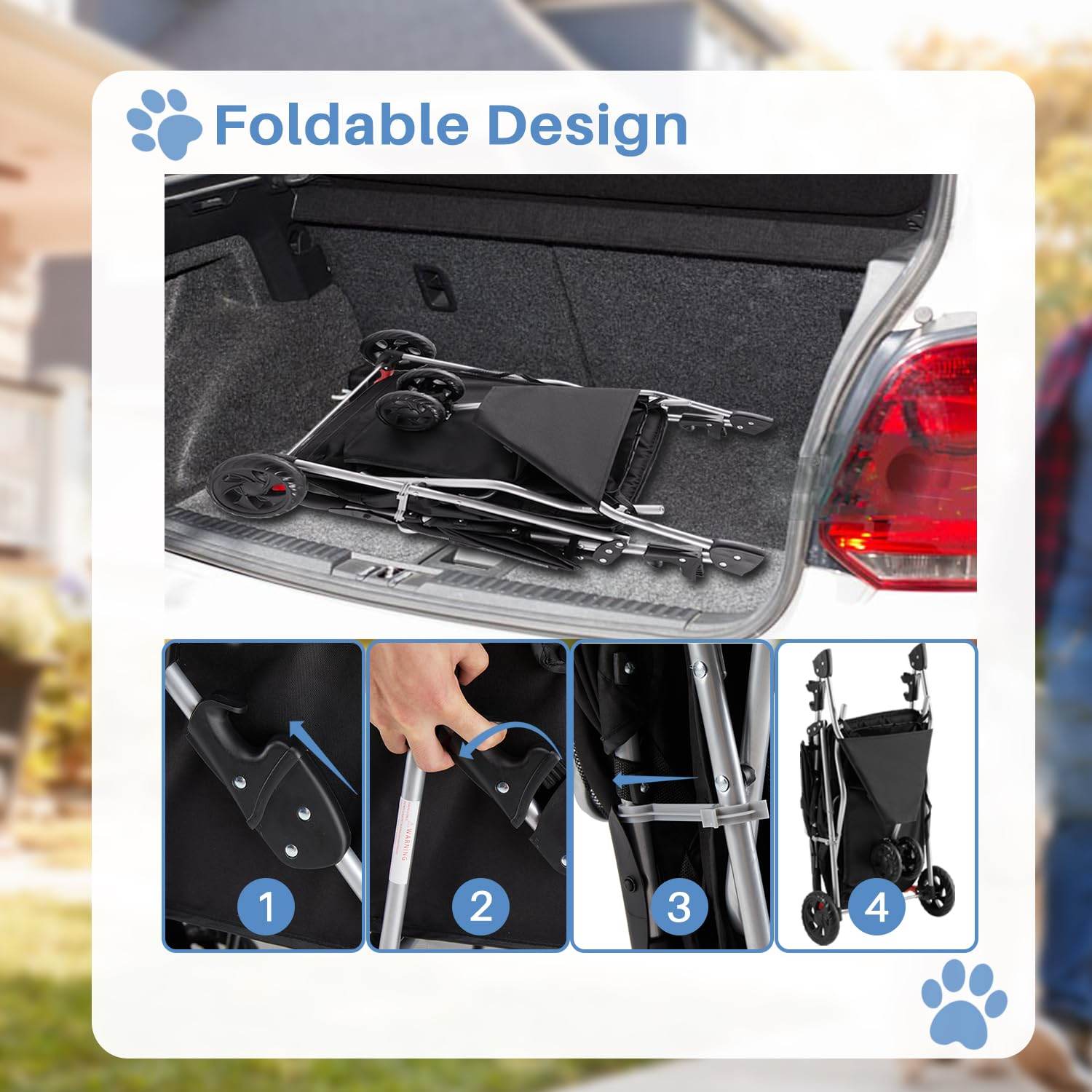 MyDepot Pet Stroller
Foldable Design