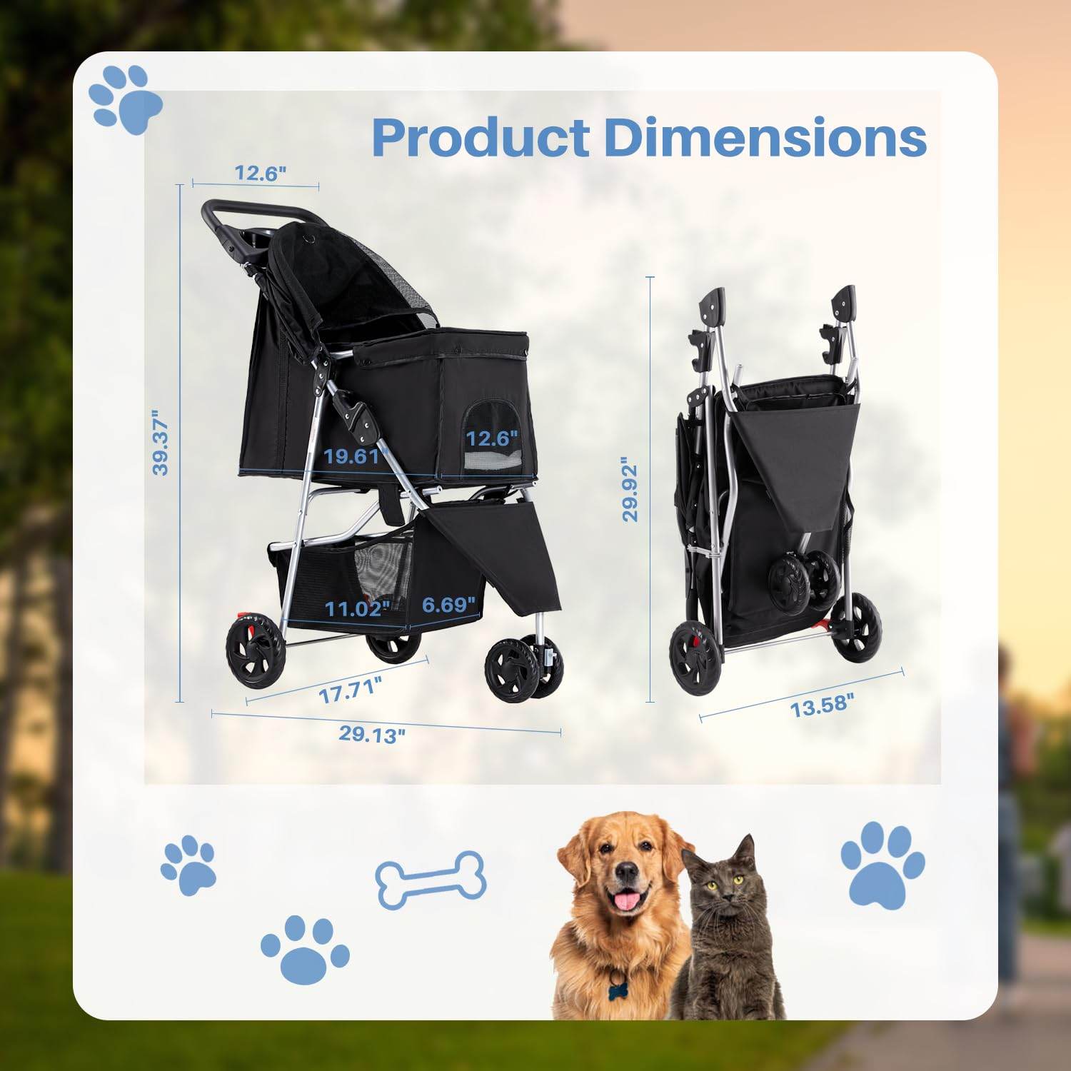 MyDepot Pet Stroller
Product Dimensions