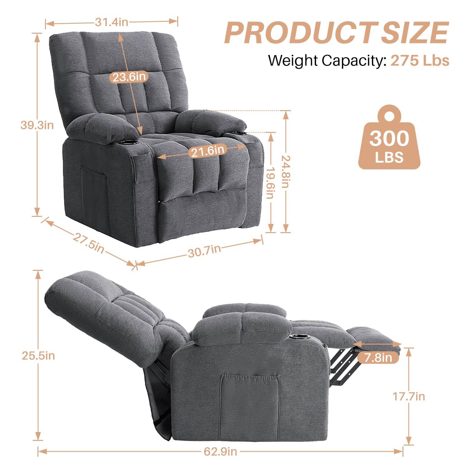 MyDepot Recliner Vibration Massage
PRODUCTSIZE
Gray