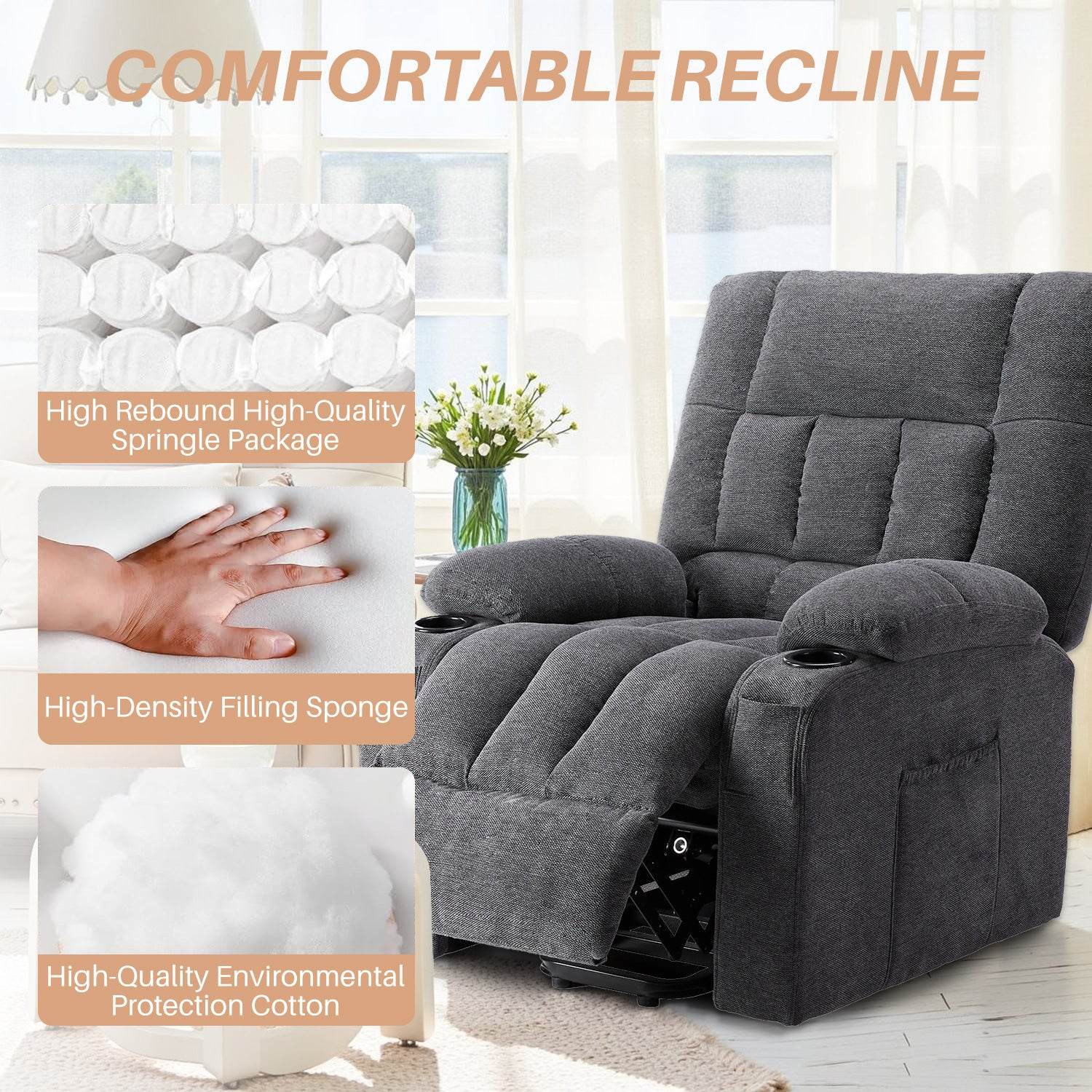 MyDepot Recliner Vibration Massage
COMFORTABLERECLINE